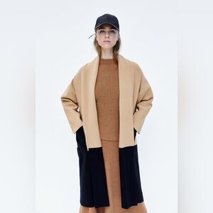 ZARA color block knit coat size M